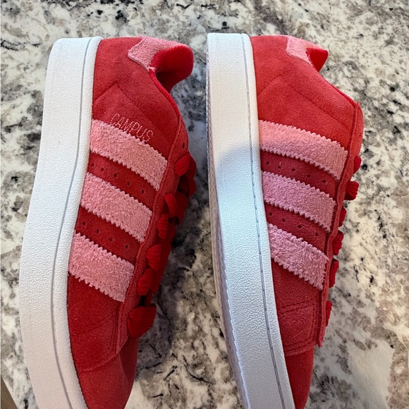 Adidas Campus Red and Pink Suede Sneakers - Picture 6 of 6